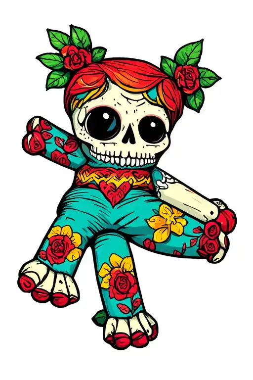 voodoo doll for self love tattoo design idea