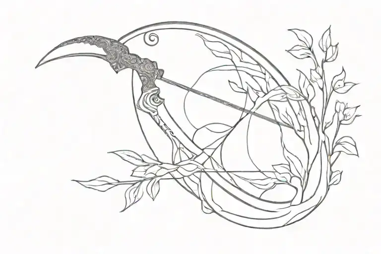 Mori Calliope scythe tattoo design idea