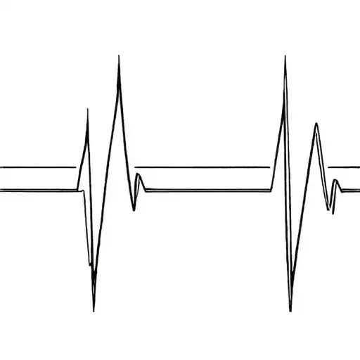 ekg line tattoo with D T M L tattoo design idea
