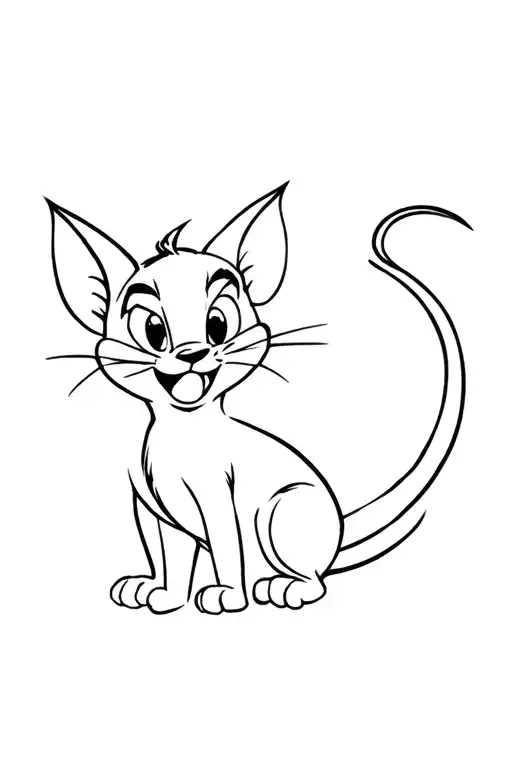 tom and jerry tattoo design idea