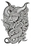 viking polynesian tattoo design idea