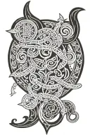viking polynesian tattoo design idea