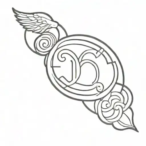 one direction band logo incorporated tattoo design idea