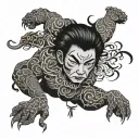 depression alone and about pushing tattoo design idea