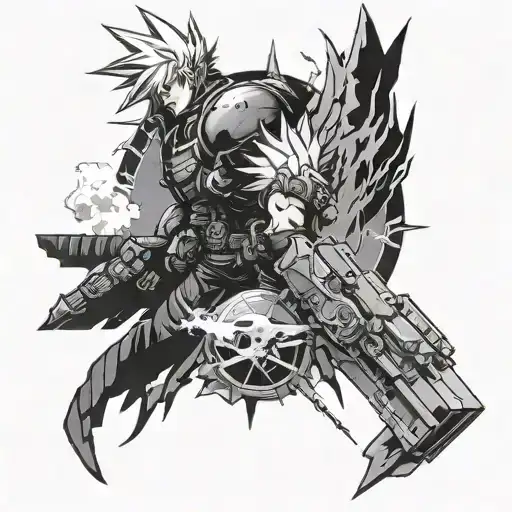 final fantasy 7 meteor tattoo design idea
