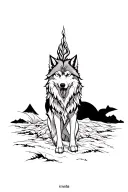 fenrir wolf tattoo design idea