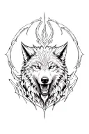 fenrir wolf tattoo design idea