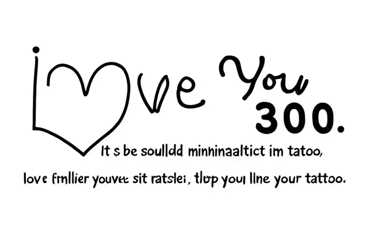 I Love You 3000 It should be minimalistic tattoo design idea