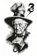 Memory grandpa tattoo design idea