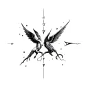 Aquarius And Sagittarius tattoo design idea