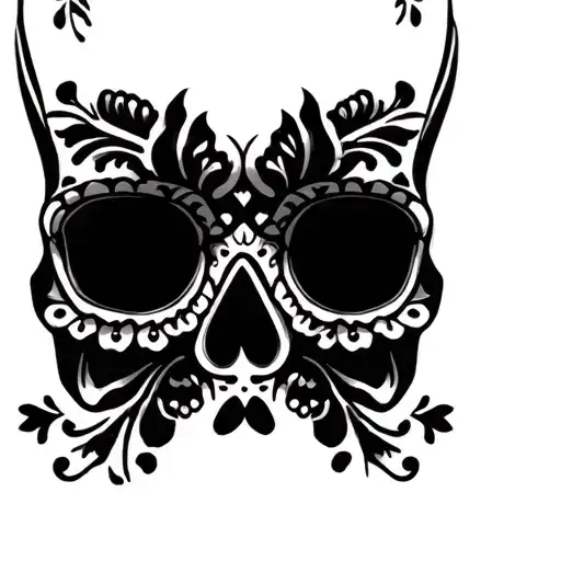mexican sugar skull tattoo design idea