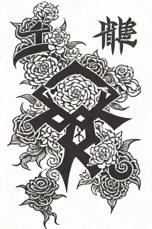 tatoo of word unstoppable in japanese tattoo design idea