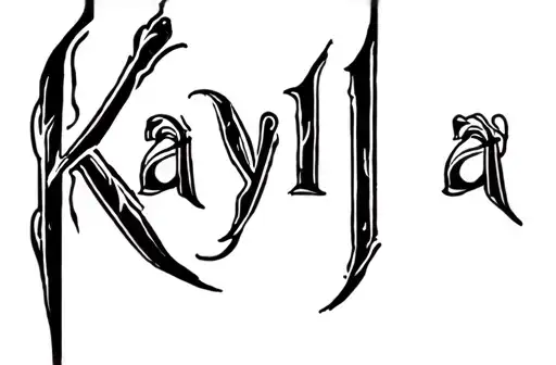 "Kayla" tattoo design idea