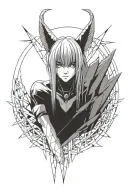misa death note face tattoo design idea