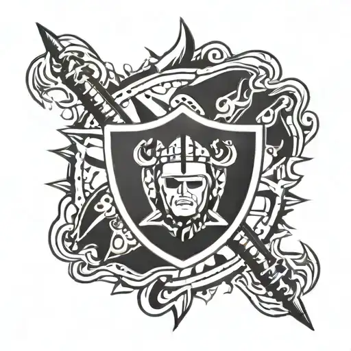 raiders football logo tattoo design idea