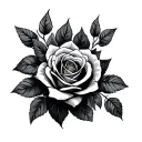 Name Adriana Moraz  and roses tattoo design idea