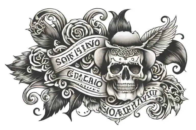son name tattoo tattoo design idea