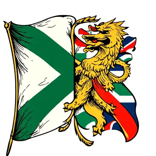 scotland versus ireland flag tattoo design idea