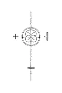 D/s dynamic inspired tattoo featuring a collar,  circle with a plus sign inside it, triskelion symbol, letter L tattoo design idea