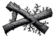 Rooted in Christ cross tattoo design idea
