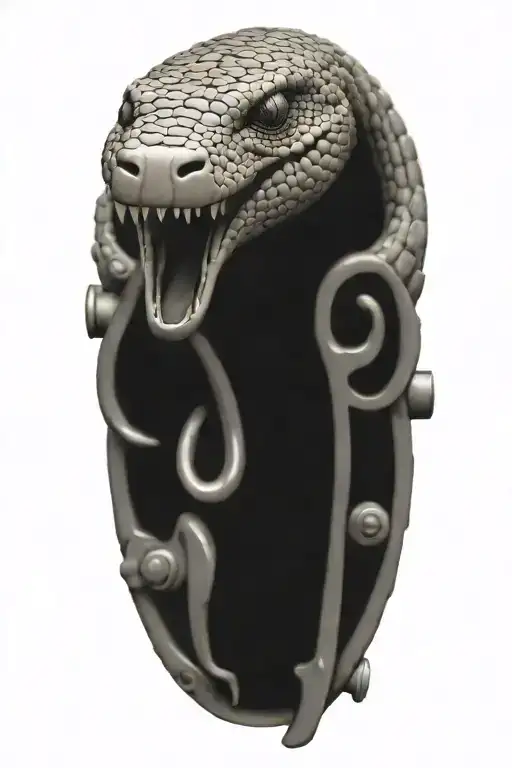 gadsdan snake flintlock pistols tattoo design idea