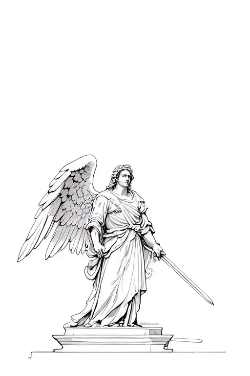 Saint michael the archangel tattoo design idea