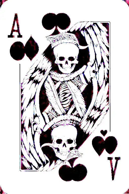 king of hearts playing card featuring death angel tattoo design idea