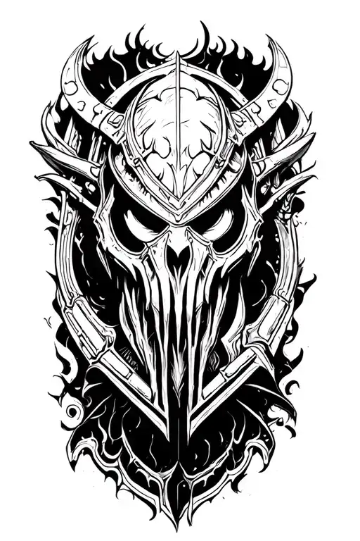 doomslayer doom eternal tattoo design idea