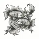 pisces with scorpio tattoo design idea