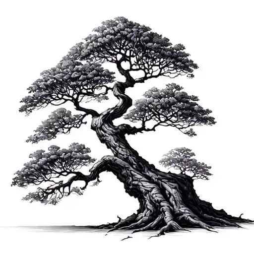 tree composed by dna-strand tattoo design idea