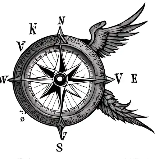 Moral Compass tattoo design idea