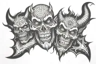 I'm the god and I'm the devil tattoo design idea