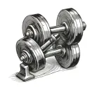 gym dumbbell tattoo design idea