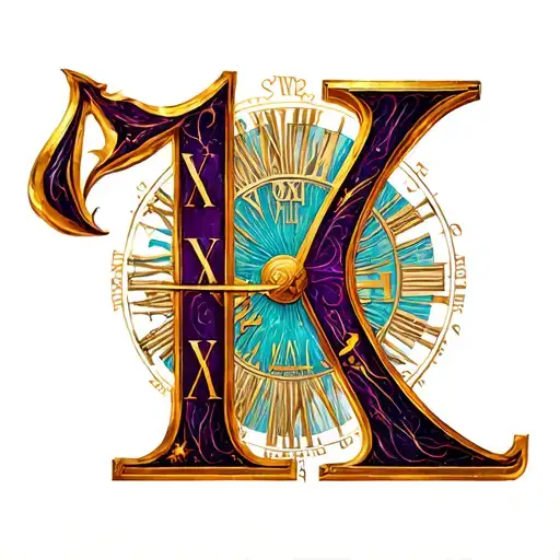 Roman Numeral 14 tattoo design idea