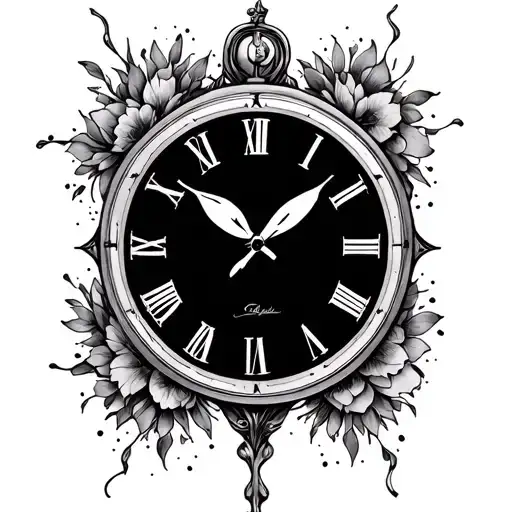 Daughter Birth Clock tattoo design idea