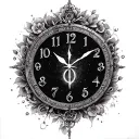 Daughter Birth Clock tattoo design idea