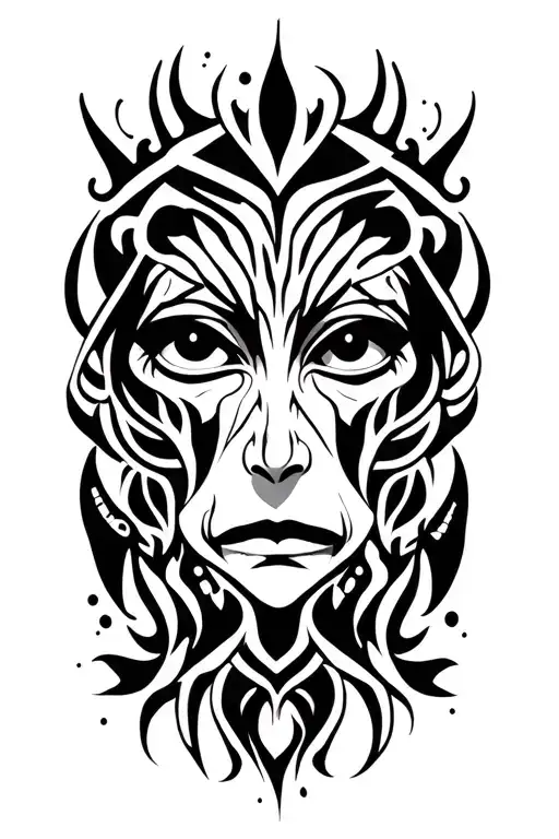 crone tattoo design idea