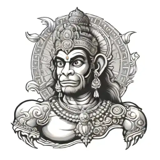 hanuman ji tattoo design idea