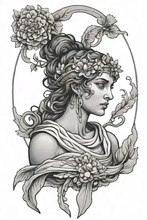 antigone greek mythology tattoo design idea