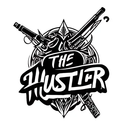 "The Hustler" gangster  tattoo design idea