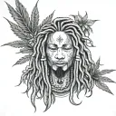 weed and dreads   tattoo design idea
