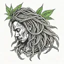 weed and dreads   tattoo design idea