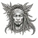 weed and dreads   tattoo design idea