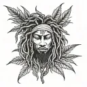 weed and dreads   tattoo design idea