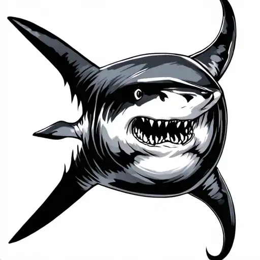 Bull Shark tattoo design idea
