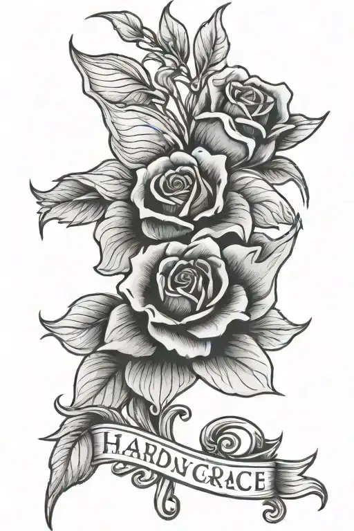 Hard Days teach Amazing Grace tattoo design idea