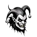 evil jester tattoo design idea
