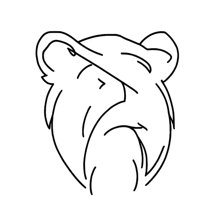 Berlin bear flag mixed tattoo design idea