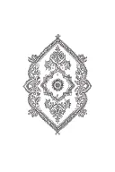 simple Persian carpet tattoo design idea