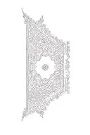 simple Persian carpet tattoo design idea